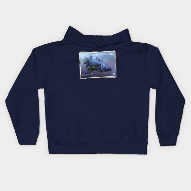 Trice Forgotten - Nemo's Friend the Coelacanth Kids Hoodie by Rusty Quill